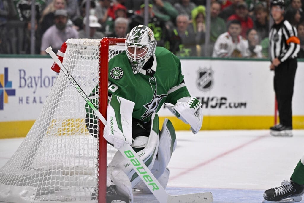 Dallas Stars goalie Jake Oettinger