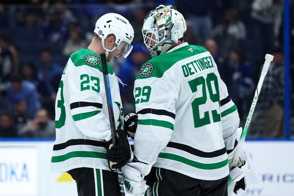 Dallas Stars goaltender Jake Oettinger
