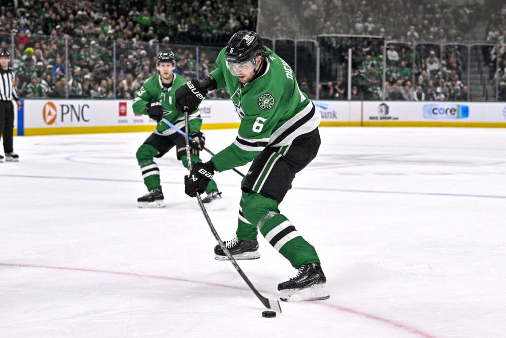 Dallas Stars defenseman Lian Bichsel