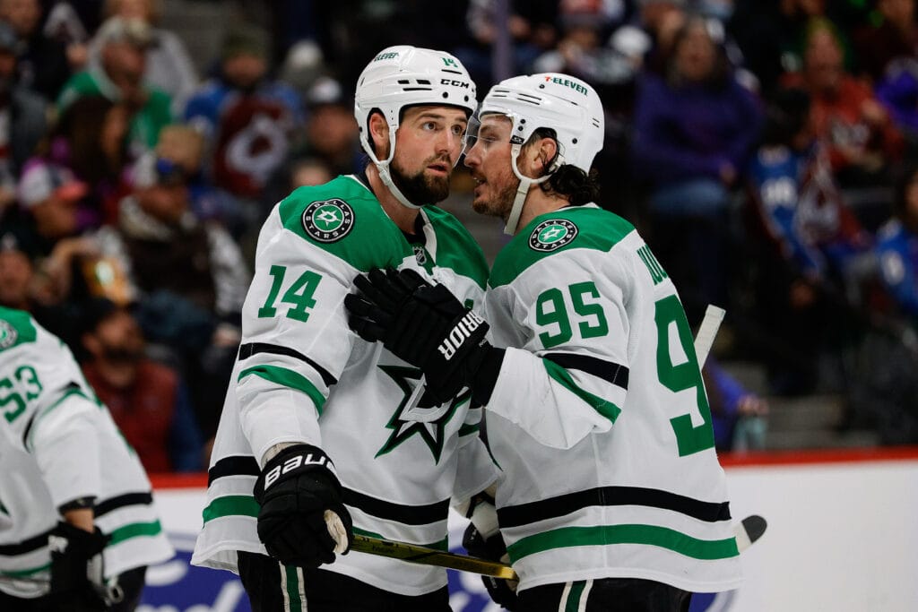Dallas Stars forwards Jamie Benn and Matt Duchene