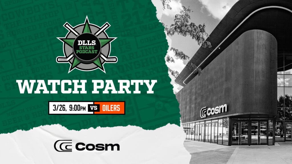 DLLS Stars Watch Party vs Edmonton Oilers at COSM-SOLD OUT