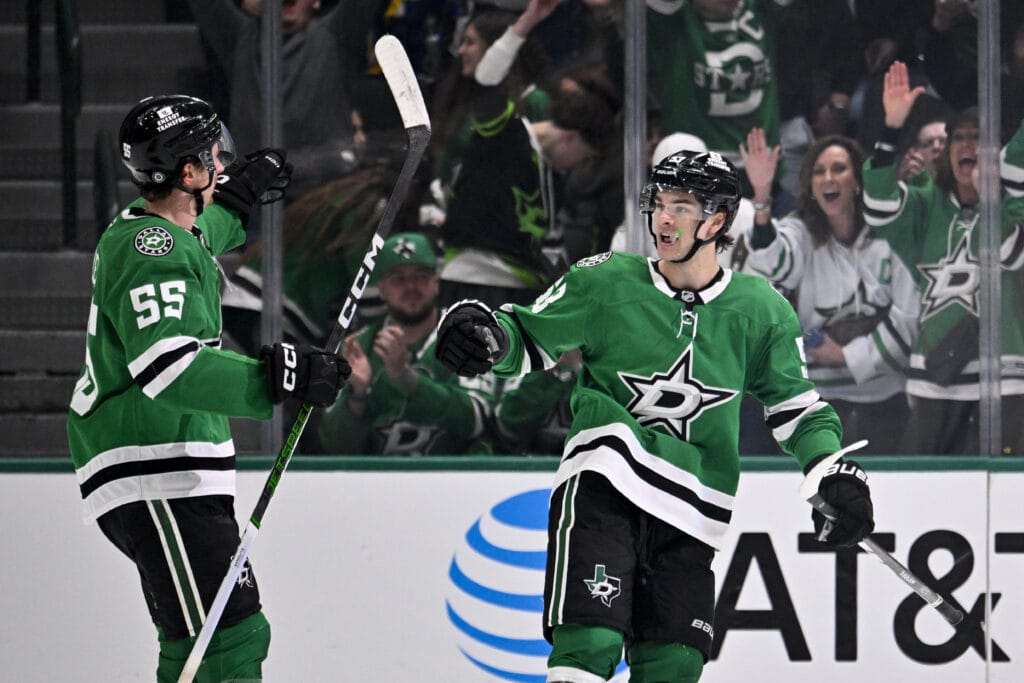 Dallas Stars forward Wyatt Johnston hat trick -- hats -- Dallas Stars foundation