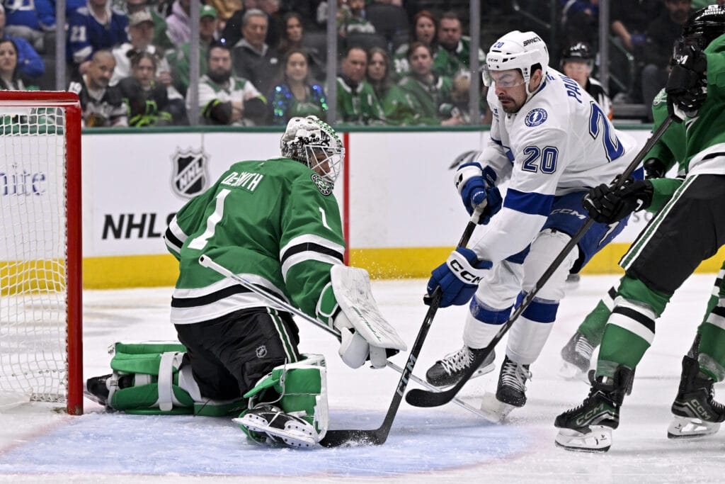 Dallas Stars goalie Casey DeSmith - Tampa Bay Lightning