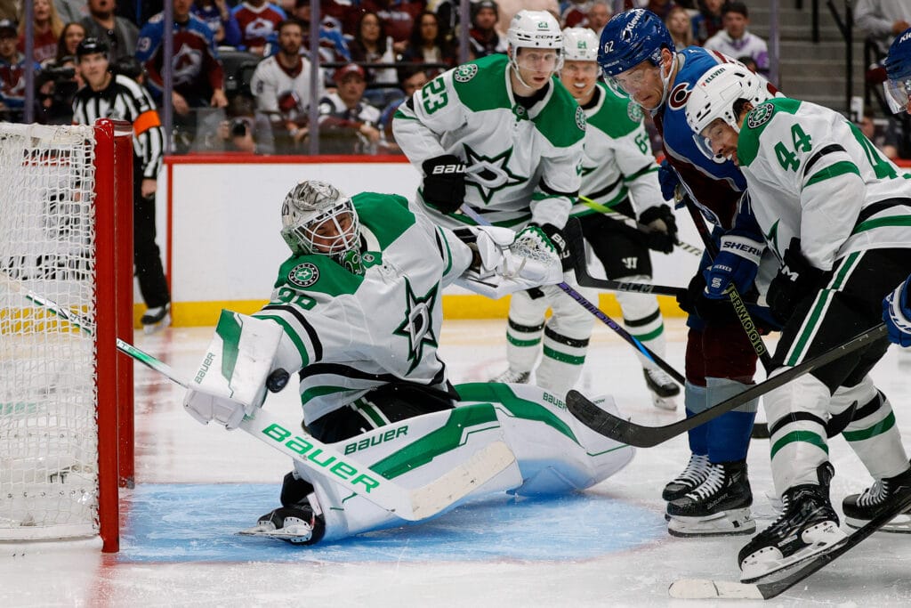 Dallas Stars goalie Jake Oettinger -- Colorado Avalanche Game 3