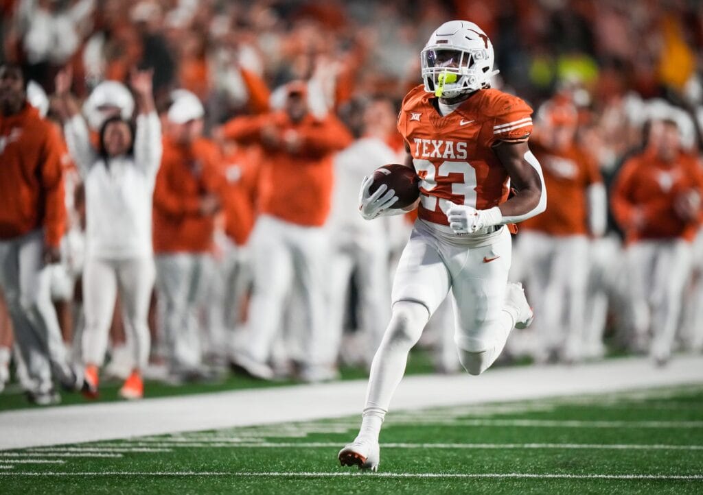 New Dallas Cowboys RB, Texas speedster Jaydon Blue compares his game to Lions star Jahmyr Gibbs