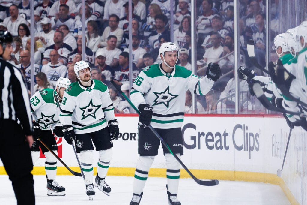 Dallas Stars forward Mikko Rantanen Game 1 vs Winnipeg Jets