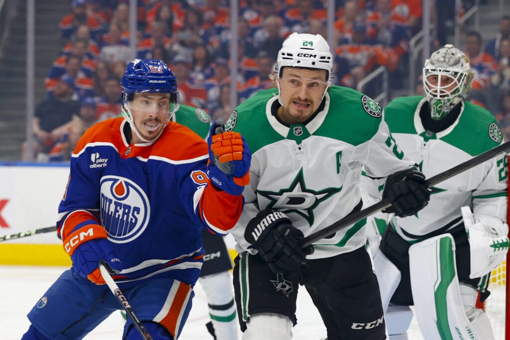 Dallas Stars Roope Hintz, Tyler Seguin, Jake Oettinger, Jame Benn, Matt Duchene, Pete Deboer