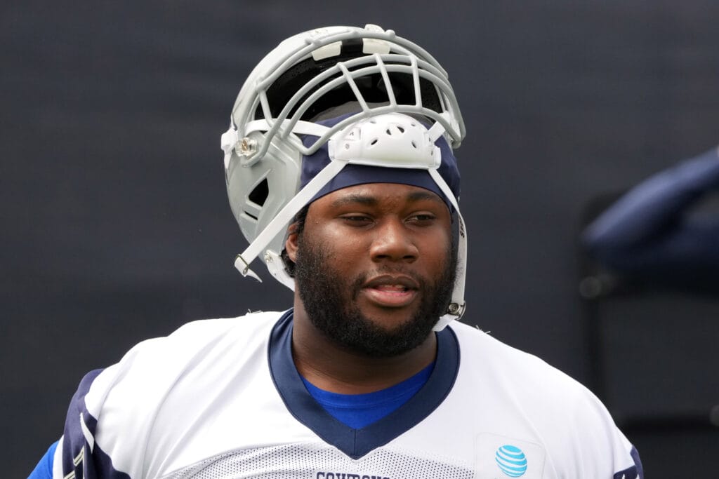 Cowboys VP Stephen Jones says 2024 7th-rd pick Nate Thomas to get 1st shot at replacing Tyler Guyton