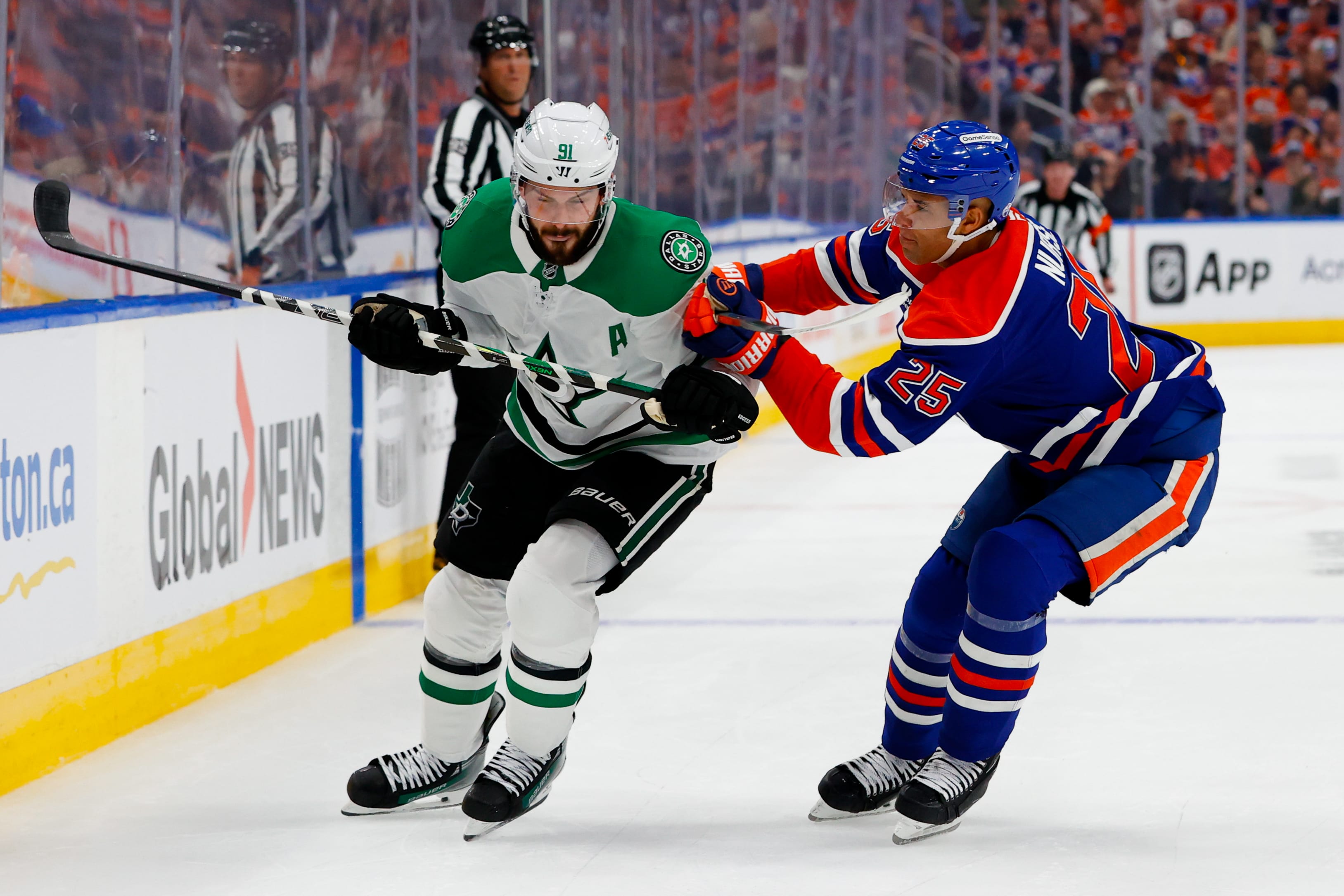 Dallas Stars forward Tyler Seguin injury vs Edmonton Oilers Darnell Nurse