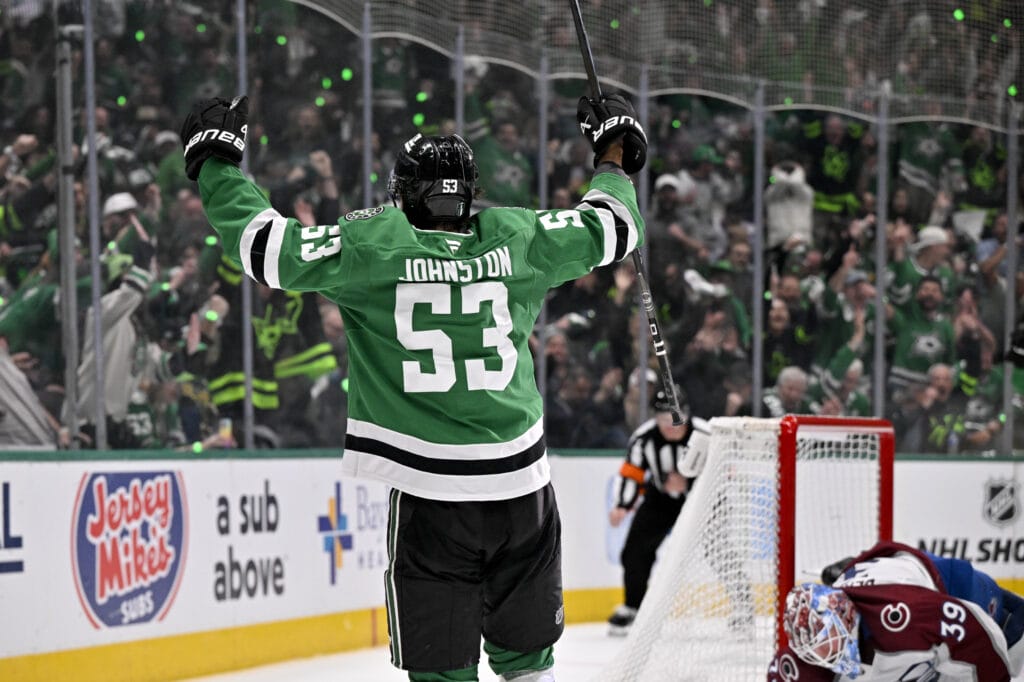 Dallas Stars forward Wyatt Johnston