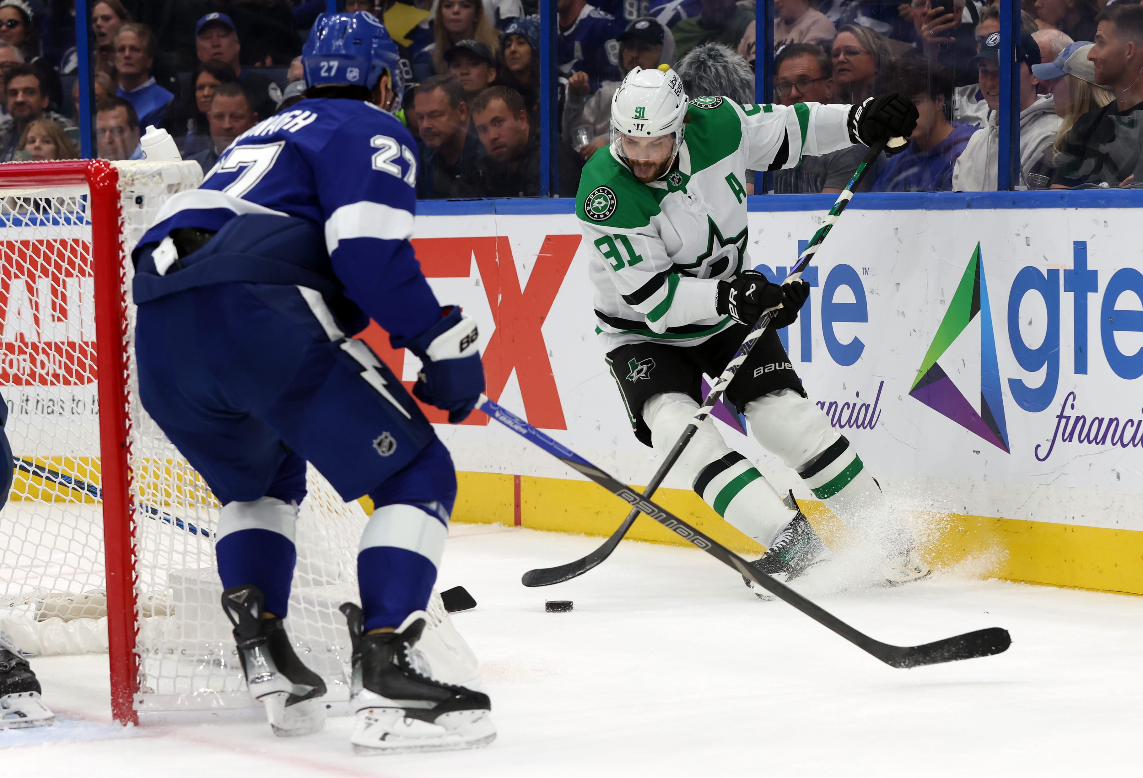 Dallas Stars forward Tyler Seguin vs Tampa Bay Lightning