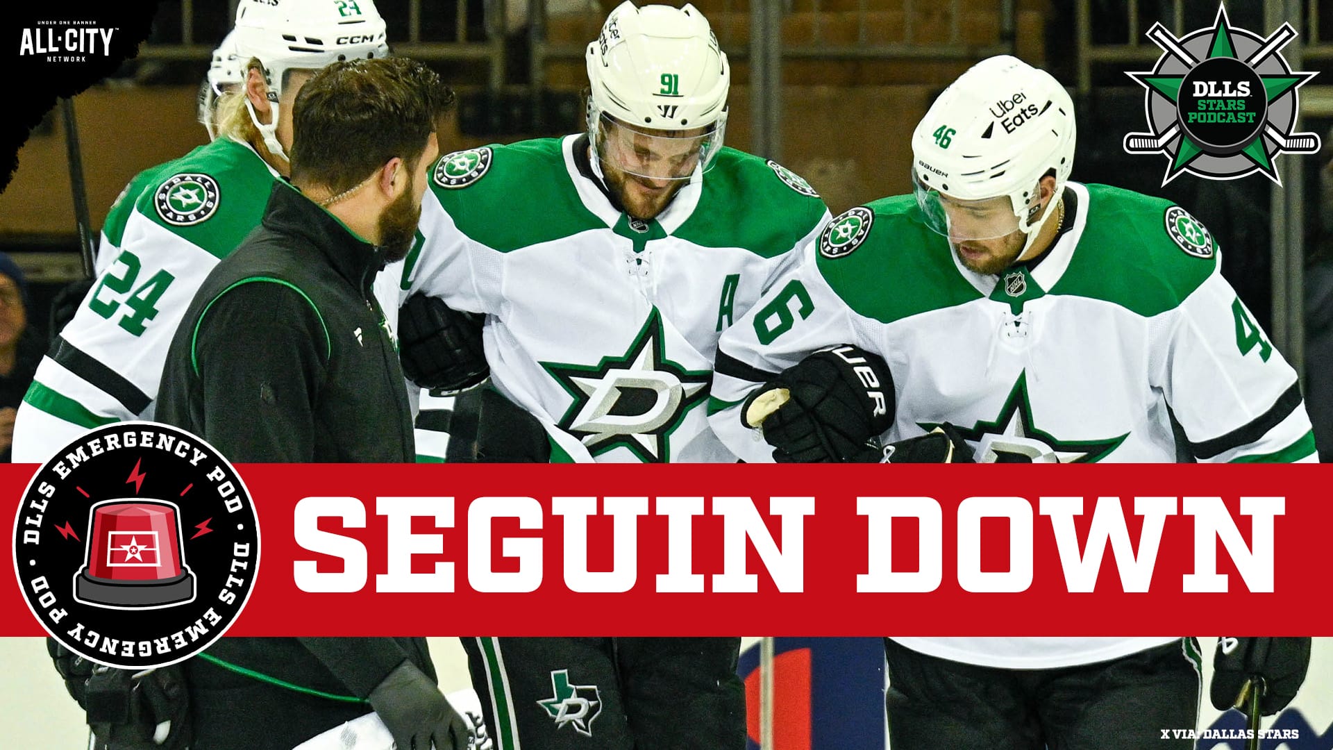 DLLS Dallas Stars Emergency Pod Tyler Seguin injury