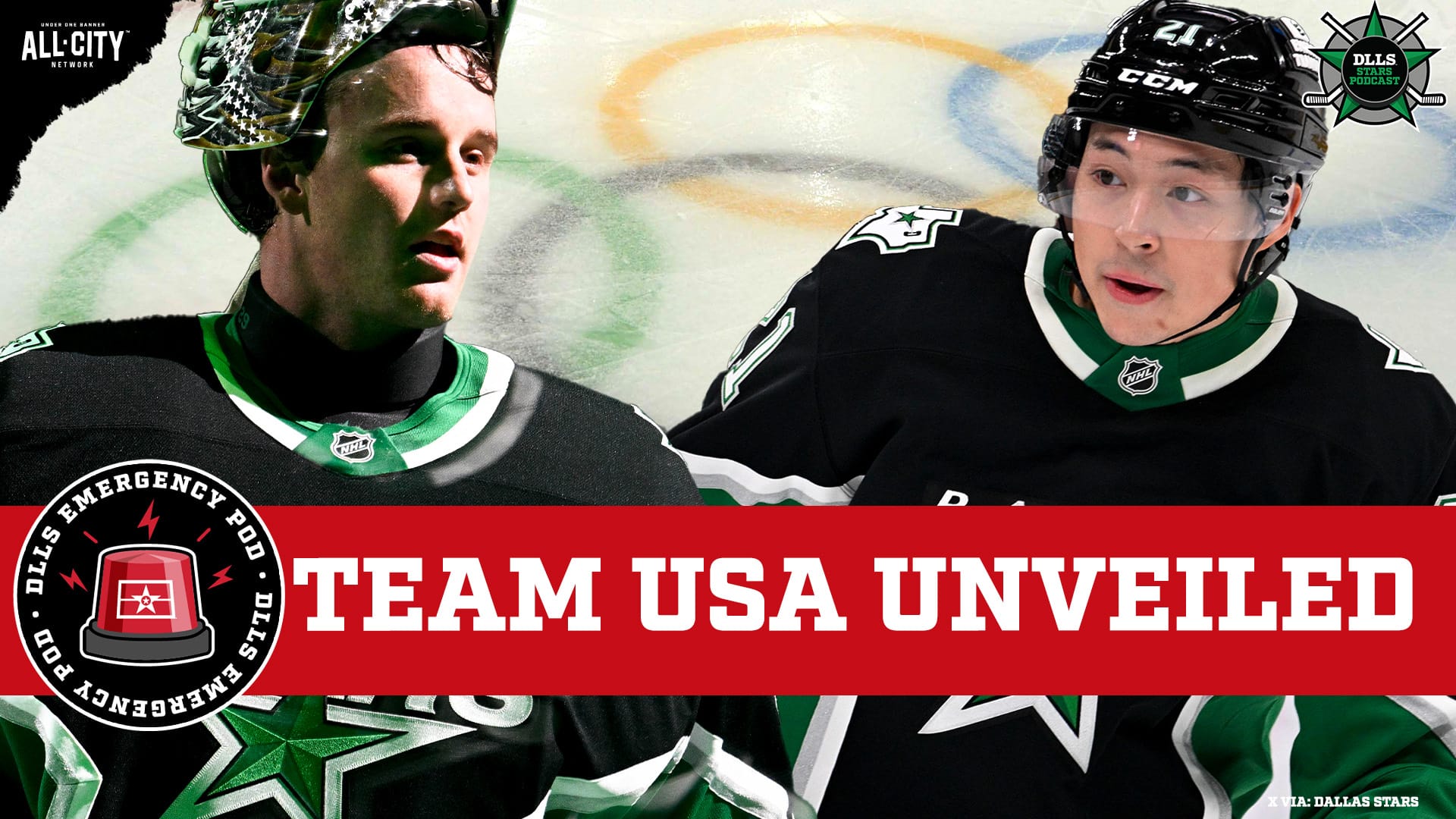DLLS Dallas Stars Emergency podcast - Jake Oettinger and Jason Robertson Team USA