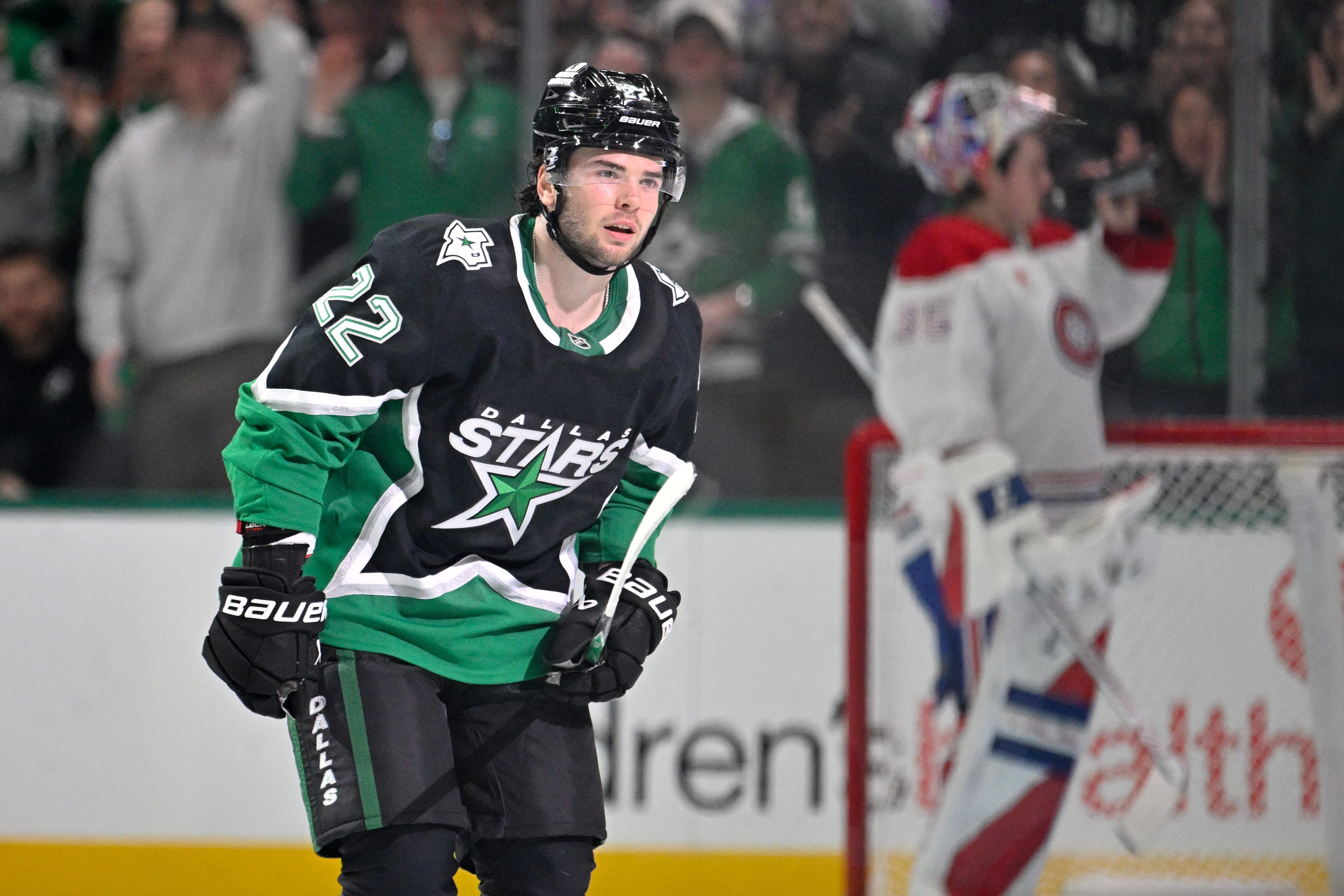 Dallas Stars forward Mavrik Bourque vs Montreal Canadiens