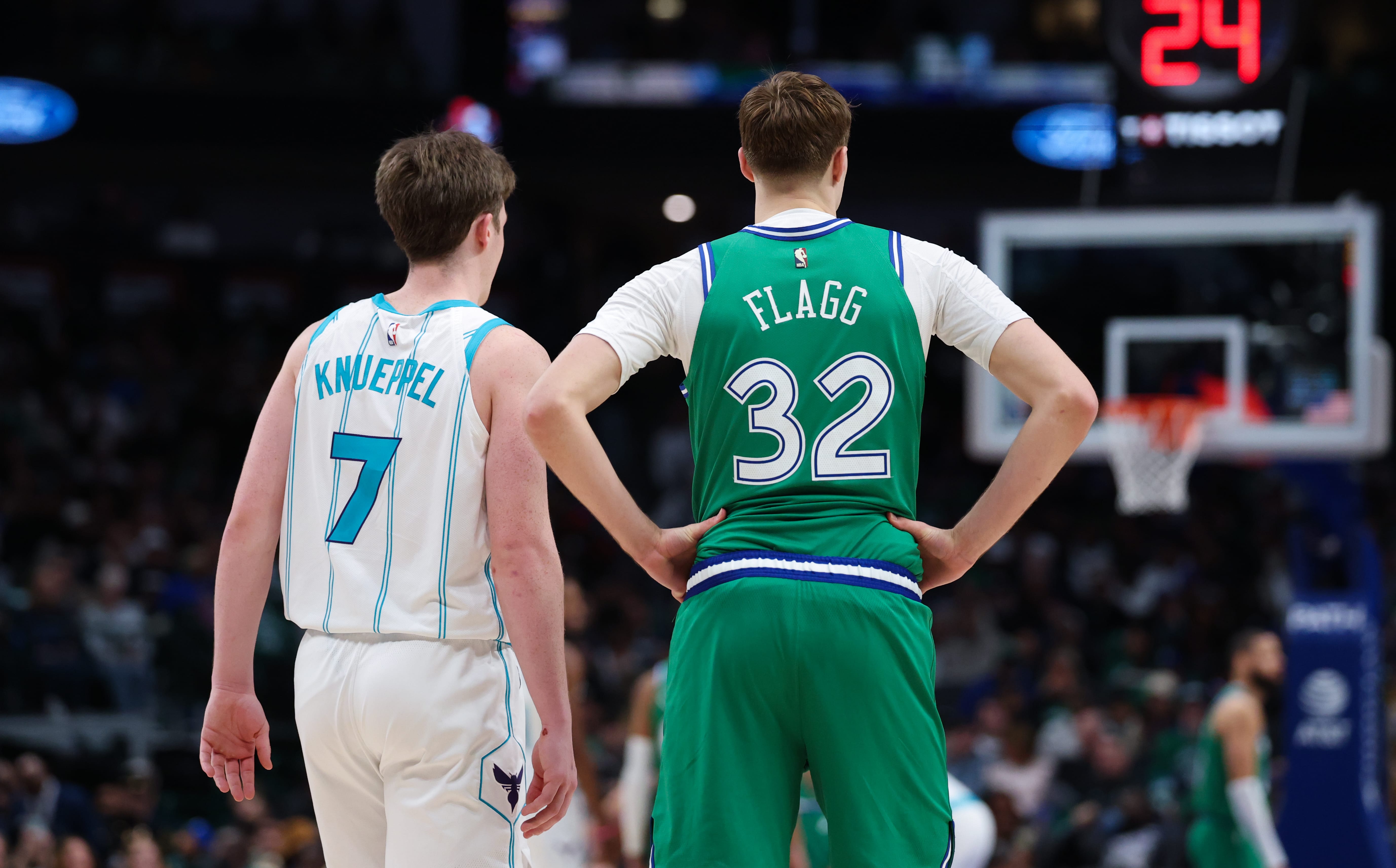 Mavericks forward Cooper Flagg and Hornets guard Ron Knueppel