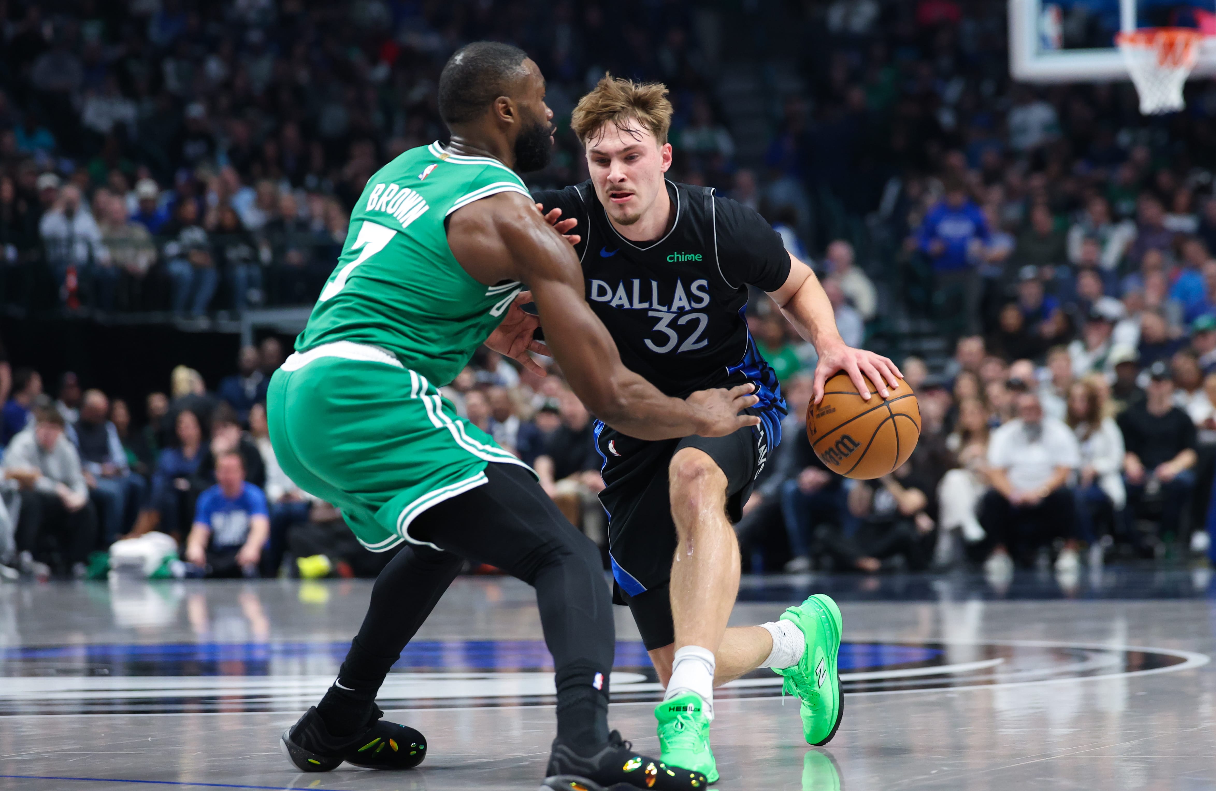 Celtics' Jaylen Brown and Mavericks' Cooper Flagg