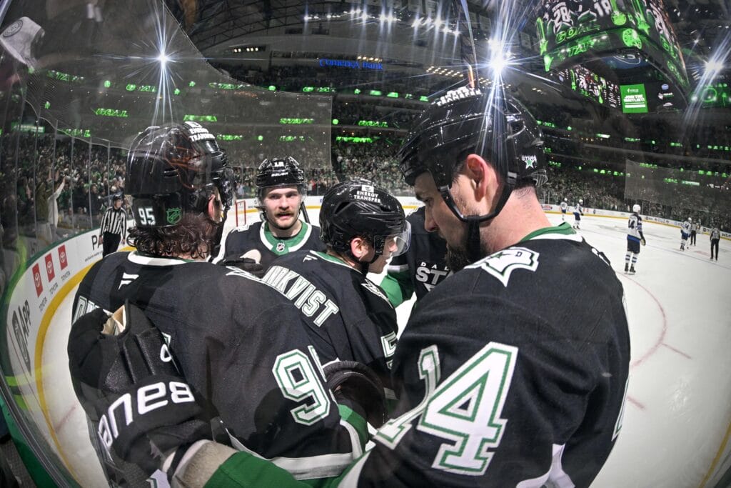 Dallas Stars practice notebook - Jamie Benn, Nils Lundkvist, Matt Duchene