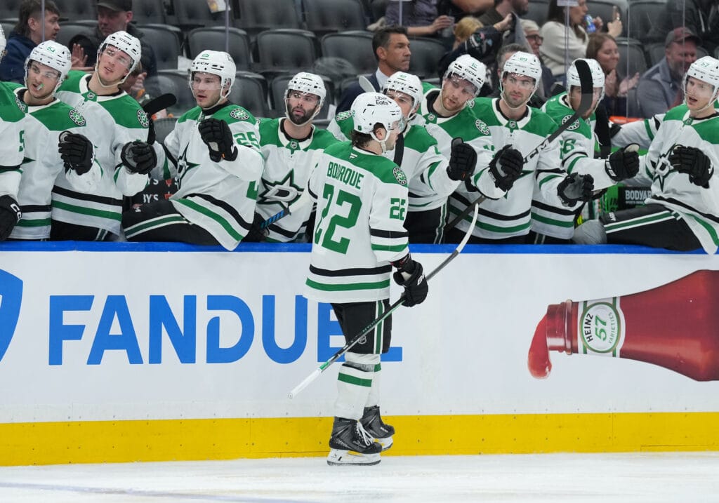 Dallas Stars forward Mavrik Bourque vs Toronto Maple Leafs