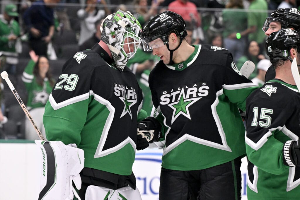 Dallas Stars goalie Jake Oettinger Game 2 vs Minnesota Wild