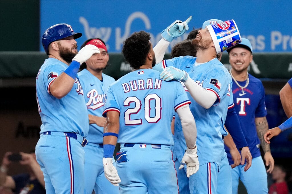 Texas Rangers Brandon Nimmo Skip Schumaker