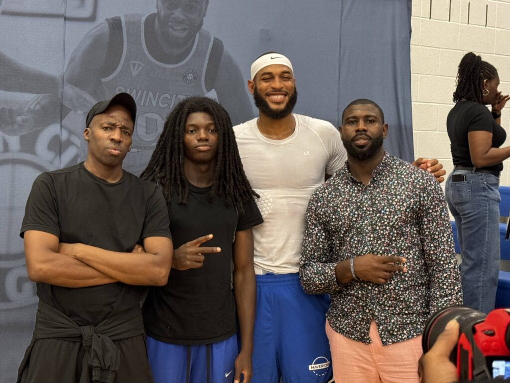 Mavericks center Daniel Gafford at SwinCity League pro-am game.