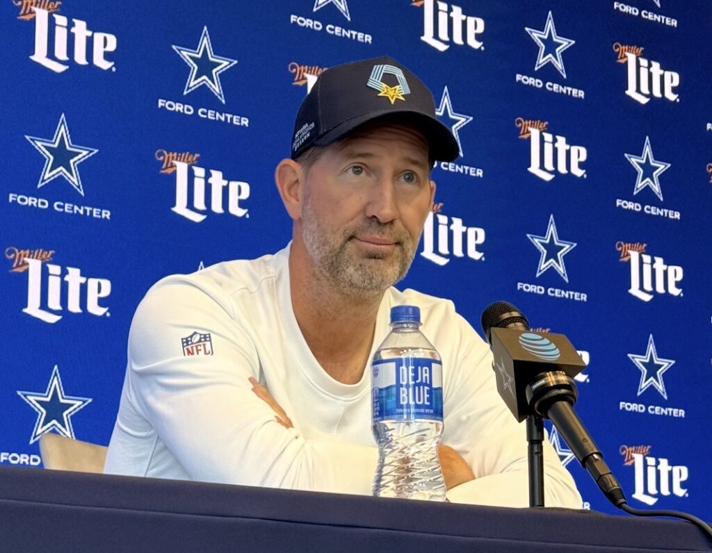 Brian Schottenheimer, Dallas Cowboys full speed ahead to Brazil. No concerns about field conditions