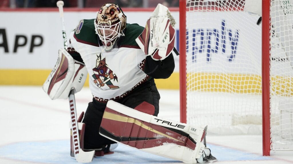 Coyotes waive then trade goalie Carter Hutton to Maple Leafs, but he’s not going anywhere