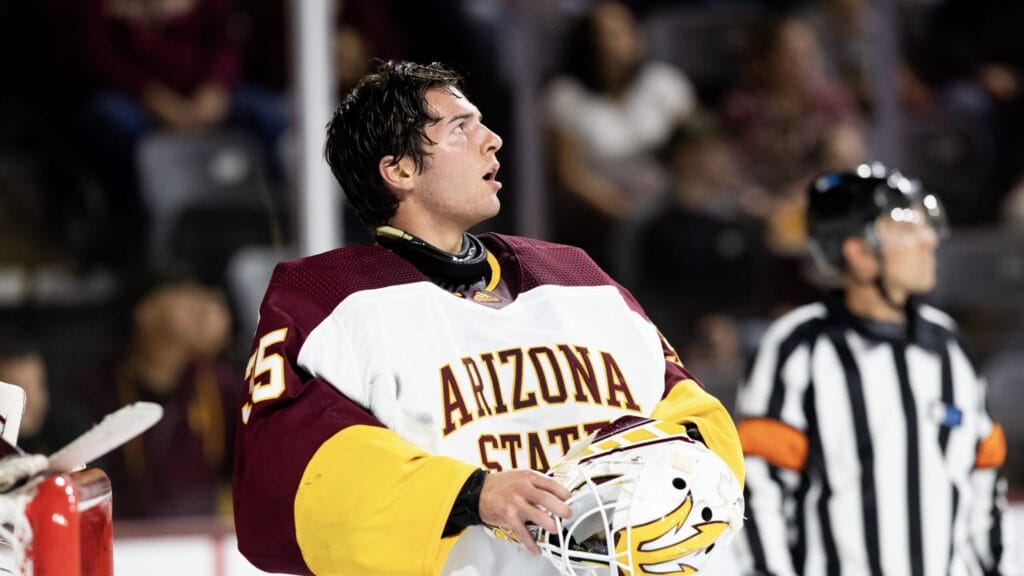 Sun Devils goaltender TJ Semptimphelter has been even better than advertised