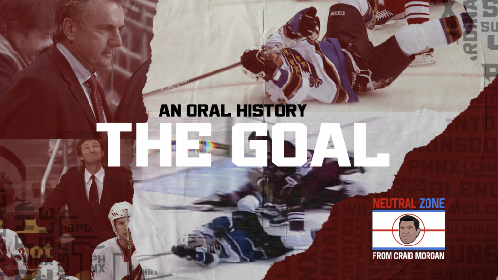 The goal that Alex Ovechkin labels his favorite: The one that he scored from his back against the Coyotes in Glendale during his rookie season