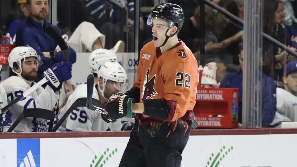 Coyotes forward Jack McBain.