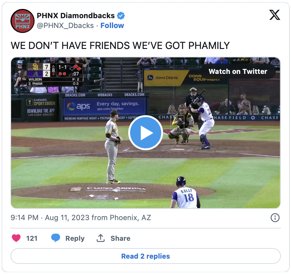 Diamondbacks outfielder Tommy Pham hits a three-run homer against the San Diego Padres in the eighth inning on Friday.