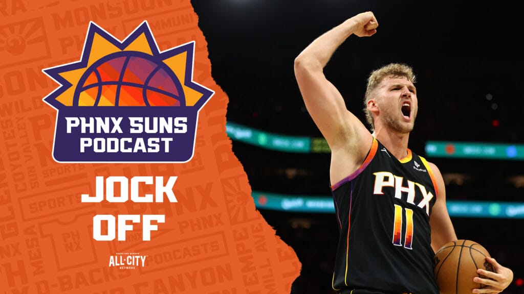 Houston Rockets center Jock Landale stops by to say goodbye to Phoenix Suns Fans