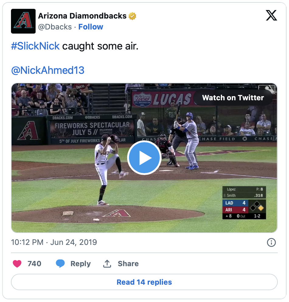 Arizona Diamondbacks shortstop Nick Ahmed throws out Detroit