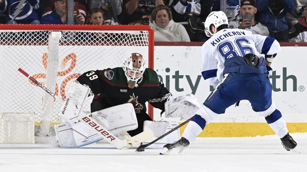Coyotes goalie Connor Ingram signed a three-year extension this summer.