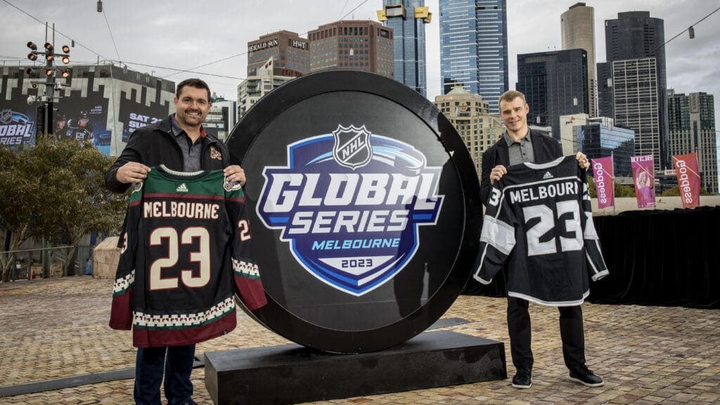 Darcy Hordichuk and Dustin Brown helped promote the NHL Global Series in Australia.