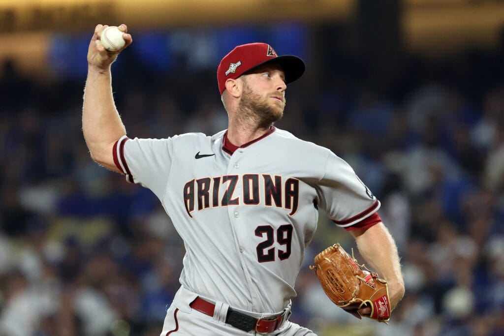 Merrill Kelly, Clayton Kershaw trade places in Diamondbacks’ historic Game 1 win