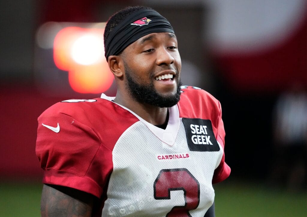 He’s baaack: kyler murray on cardinals practice field. Oh, so is budda baker