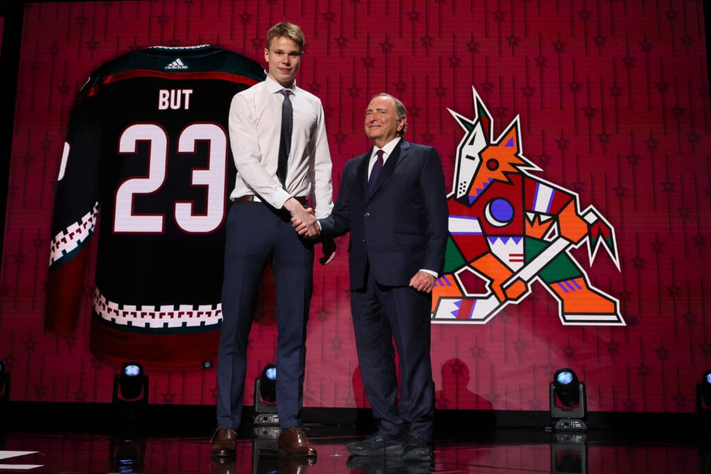 Coyotes forward prospect Daniil But was the 12th overall pick at the 2023 NHL Draft.