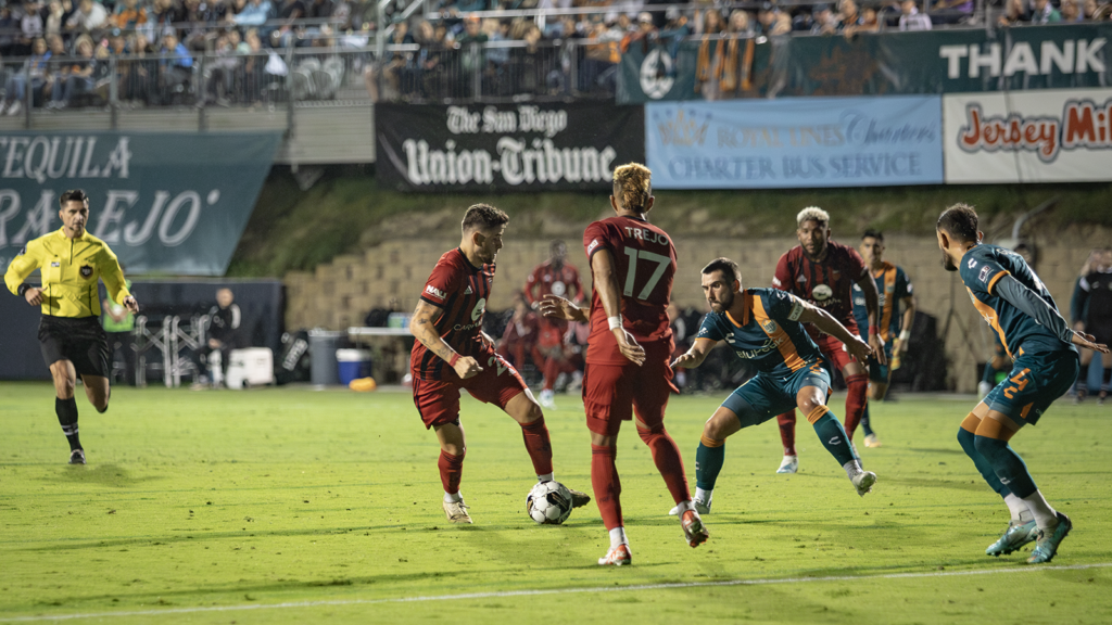Goals from Panos Armenakas, Danny Trejo and a Dariusz Formella brace lifted Phoenix Rising to a playoff victory over San Diego Loyal.