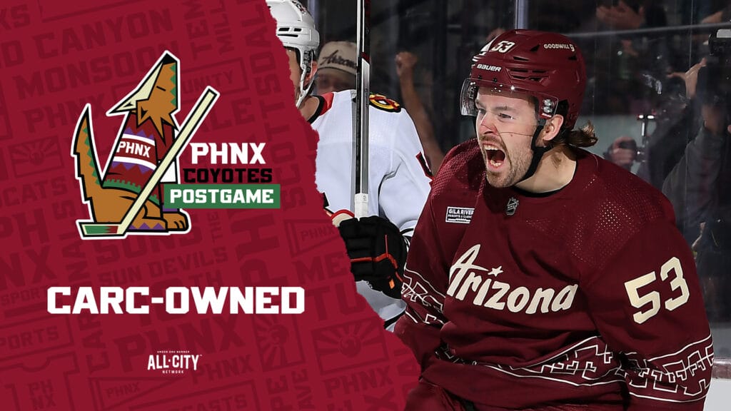 Michael Carcone scores hat trick in Arizona Coyotes’ 8-1 rout of Chicago Blackhawks