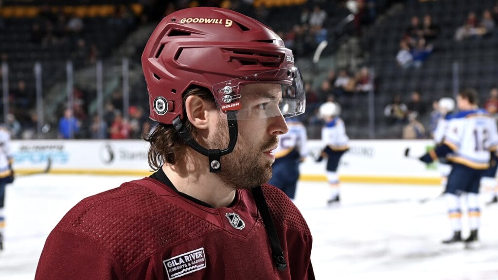 Michael Carcone leads the Coyotes with 14 goals.