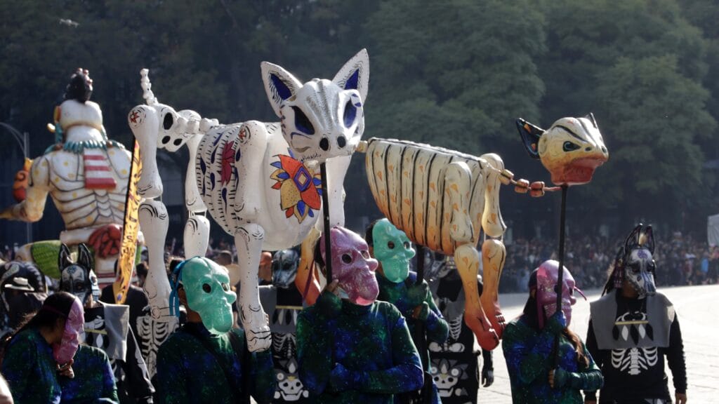 Día De Los Muertos parade in Mexico City.