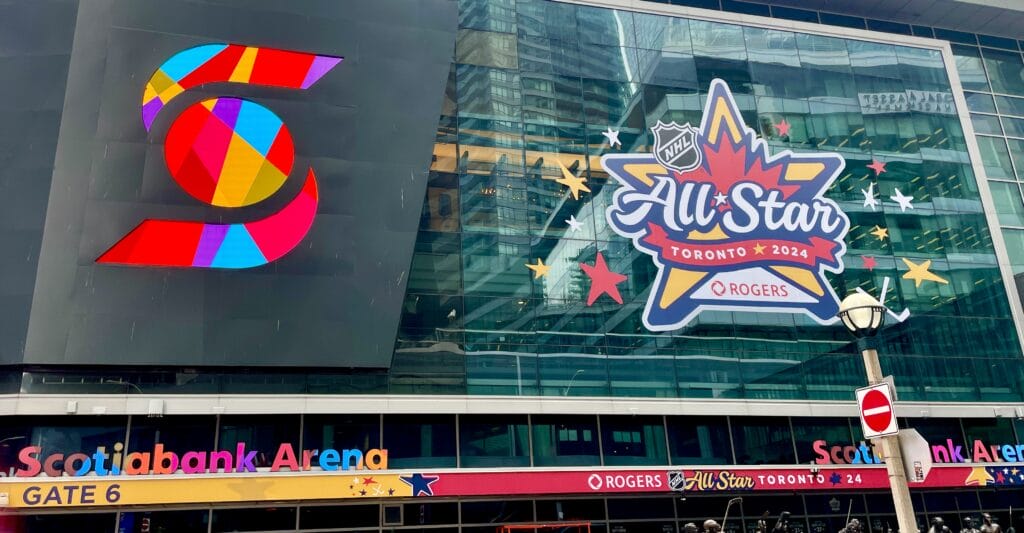 The NHL All-Star Game stage is set in Toronto.