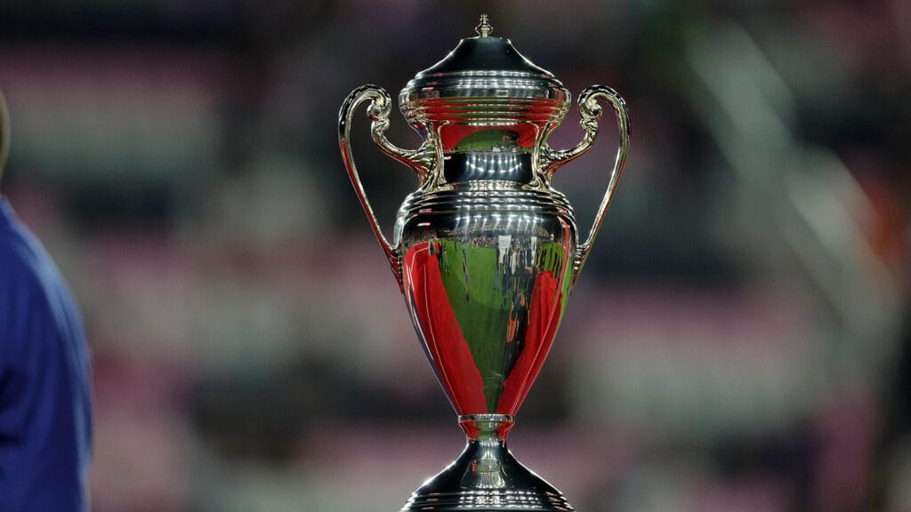 The Lamar Hunt U.S. Open Cup trophy