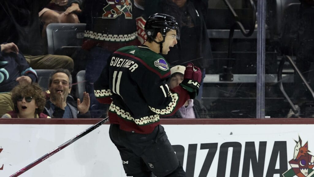 Dylan Guenther will join the Tucson Roadrunners after the Coyotes seasons ends.