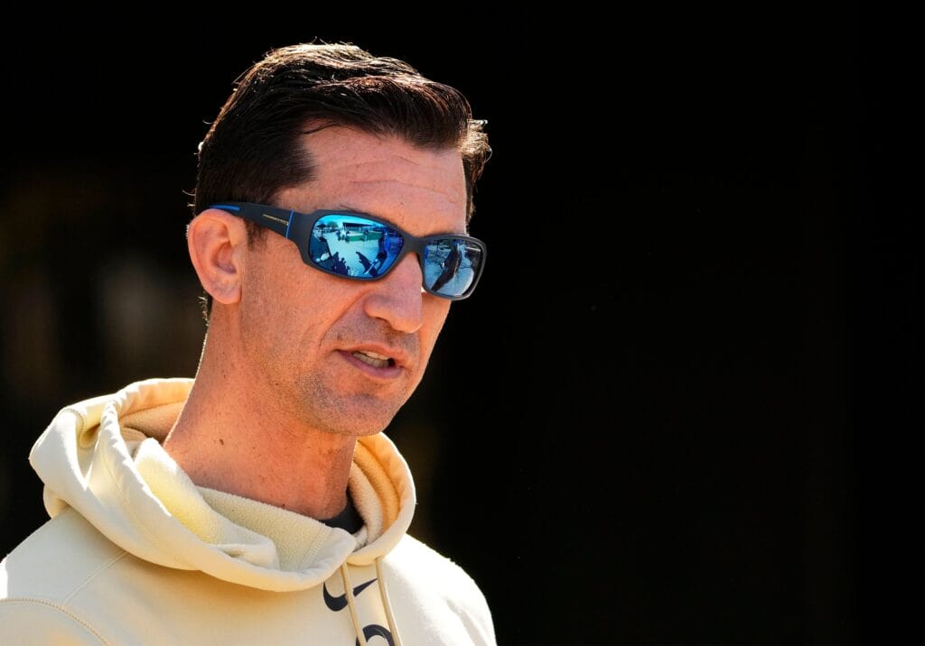 Diamondbacks general manager Mike Hazen during spring training workouts at Salt River Fields at Talking Stick near Scottsdale on Feb. 19, 2024.