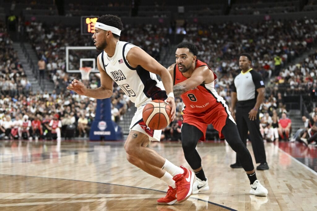 Devin Booker stars in role for Team USA vs Canada exhibition