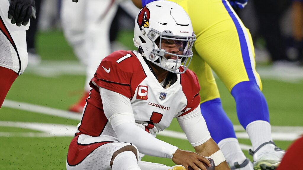 Cardinals QB Kyler Murray does not have fond memories of the team's playoff game against the Los Angeles Rams in the NFC Wild Card round at SoFi Stadium on Jan. 17, 2022 (Getty Images)