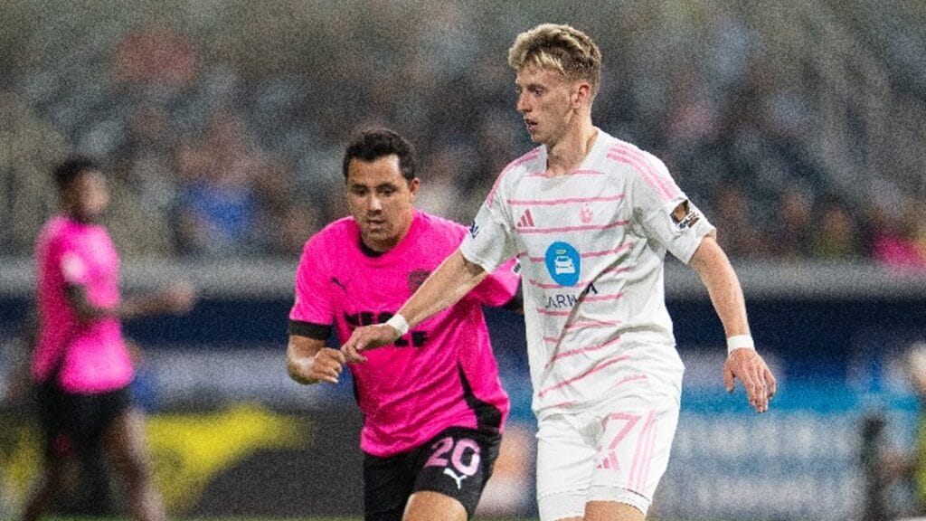 Image: Laurence Wyke of Phoenix Rising as his team takes on New Mexico United (Image: Phoenix Rising/New Mexico United)
