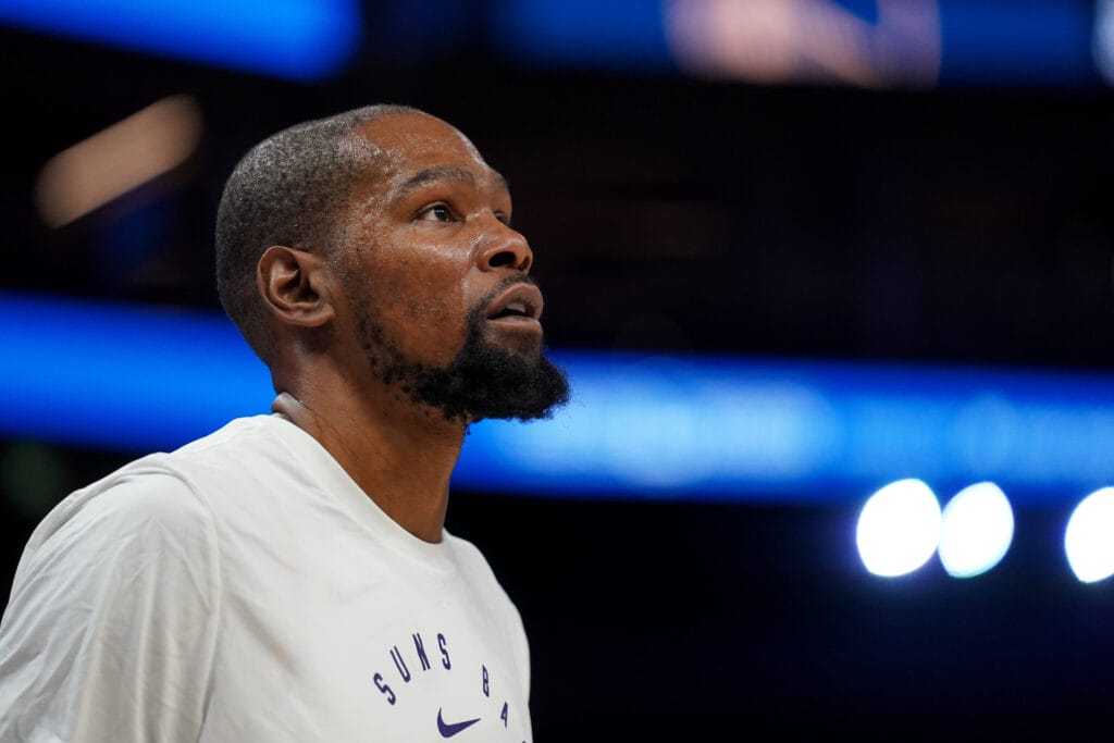 Kevin Durant was traded to the Houston Rockets on Sunday.